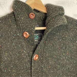 J CREW Kilcarra Flecked WOOL Knit Cardigan SIZE XL